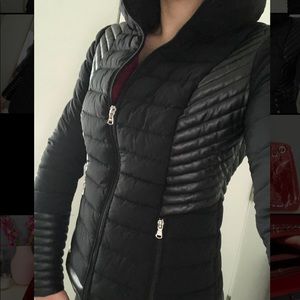 Guess Black fitted warm leather women’s jacket - S